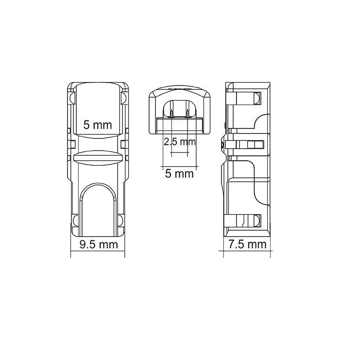 Twin 400mm Fly Lead To Connect 5mm Strip Light (Pack Of 10)