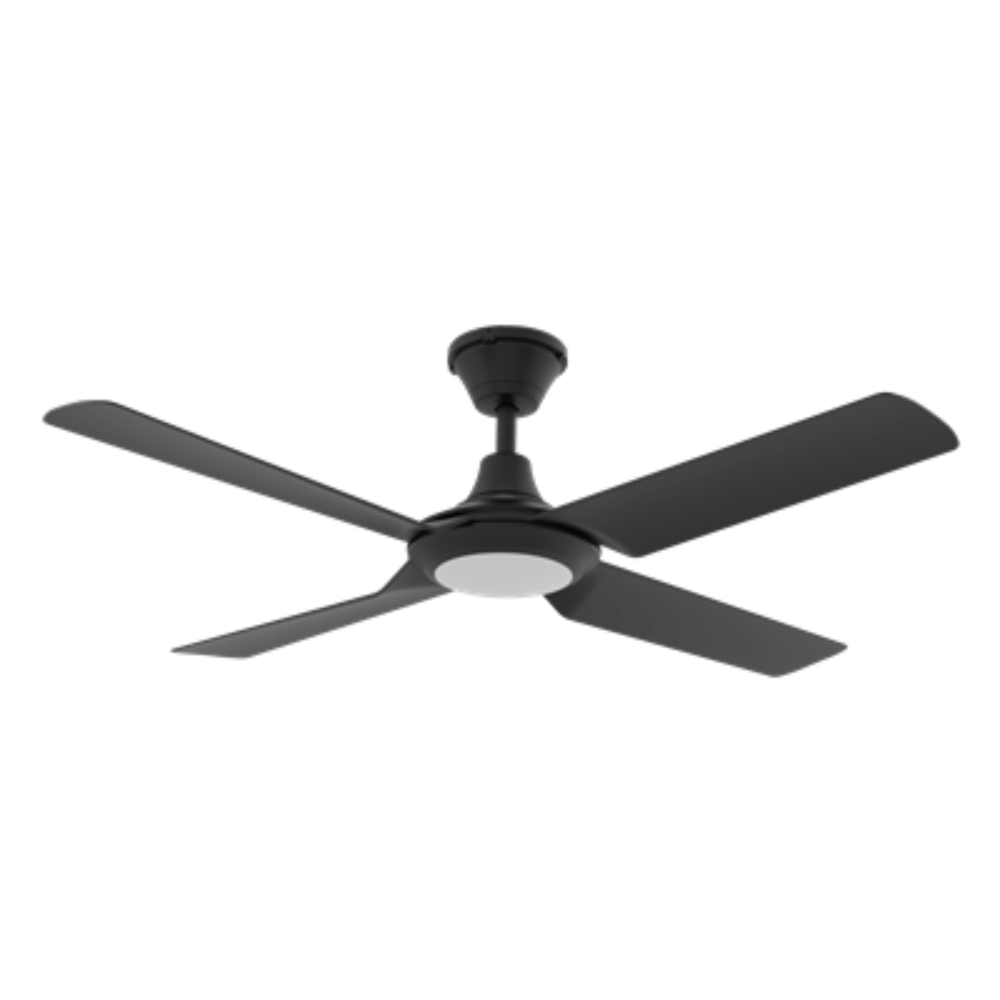 Fresco DC Ceiling Fan 52" Black LED Light White - 60090