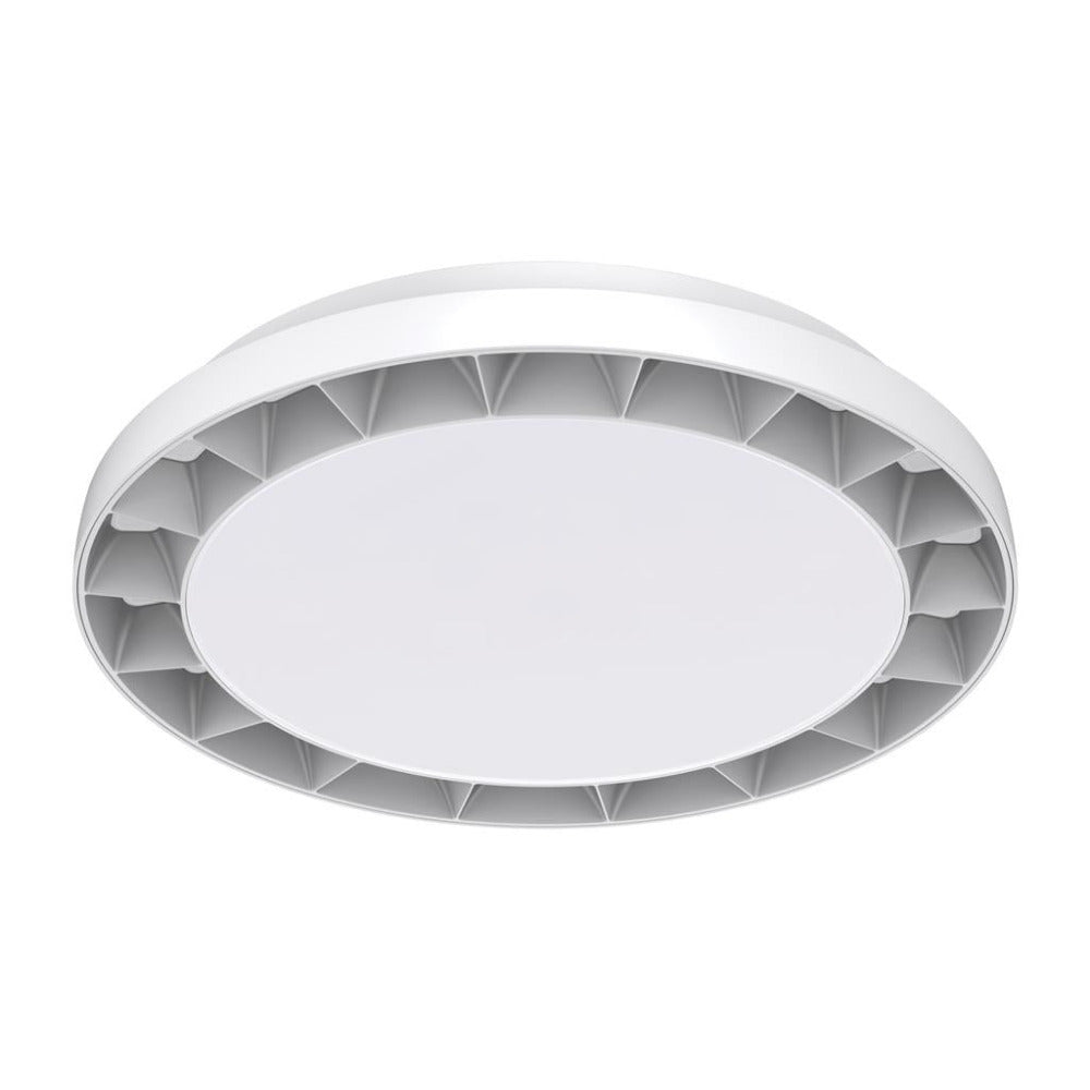 Gear Round LED Oyster Light White Polycarbonate 3CCT - 22672
