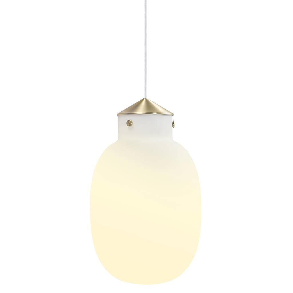 Buy Pendant Lights Australia Raito 22 Small Oval Pendant Opal White - 48043001