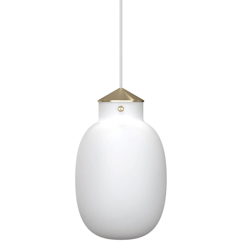 Buy Pendant Lights Australia Raito 22 Small Oval Pendant Opal White - 48043001