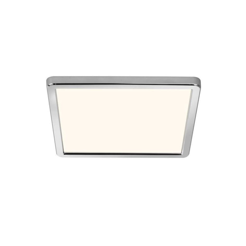 Oja 14.5W Dual Colour IP54 Square LED Oyster Light Chrome - 2015066133