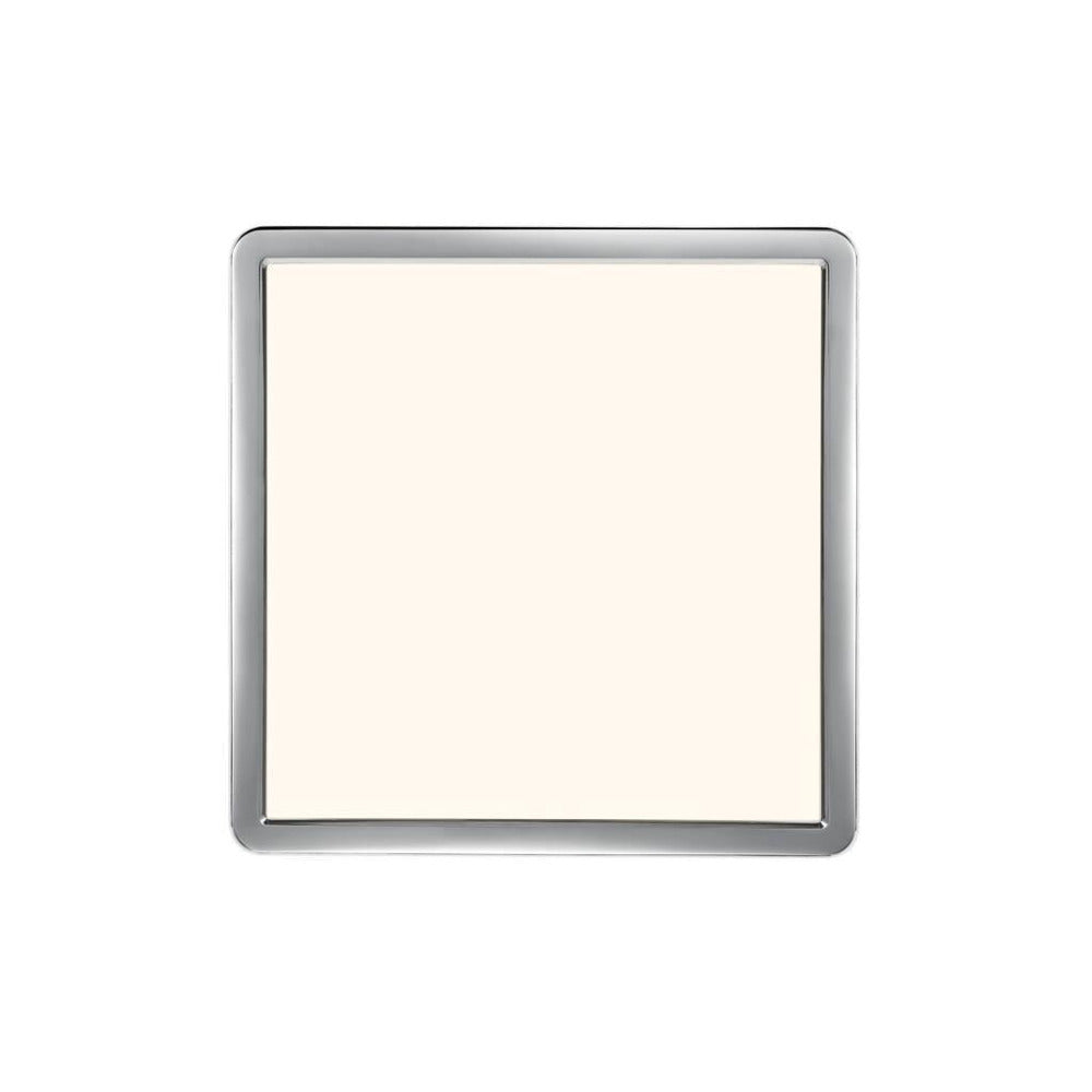 Oja 14.5W Dual Colour IP54 Square LED Oyster Light Chrome - 2015066133