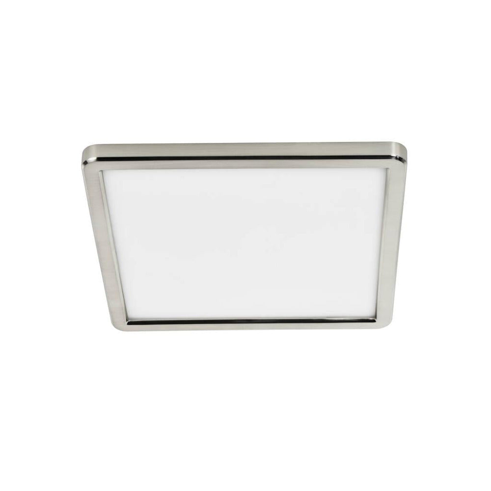 Oja 14.5W Dual Colour Square LED Oyster Light Brushed Nickel - 2015056155