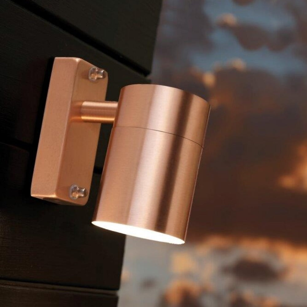 Tin 1 Light Exterior Wall Light Copper - 21269930