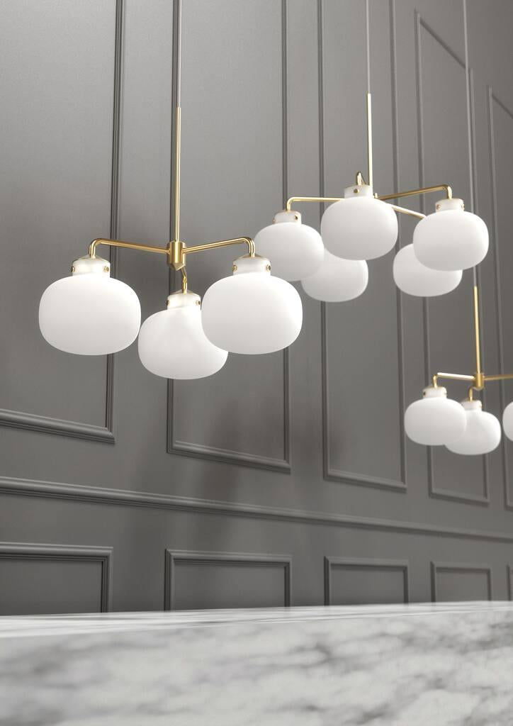 Buy Island Pendant Lights Australia Raito 3 Light Island Pendant Opal White - 48053001