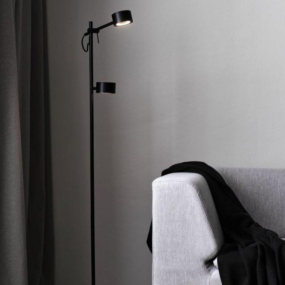 Buy Floor Lamps Australia Clyde 2 Light LED Floor Lamp Black - 2010844003