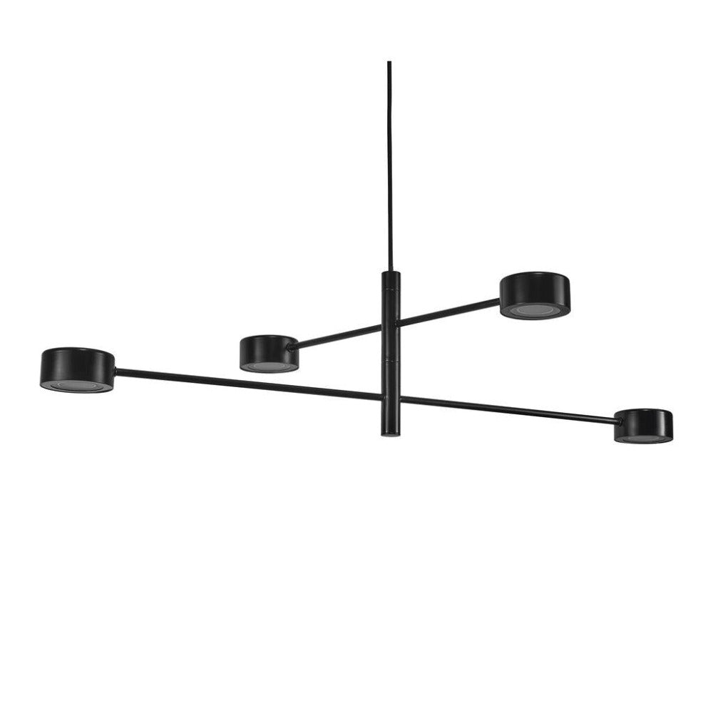 Clyde 4 Light LED Pendant Black - 2010803003