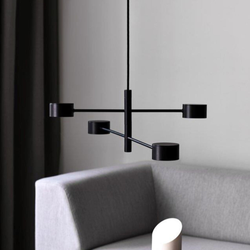 Clyde 4 Light LED Pendant Black - 2010803003