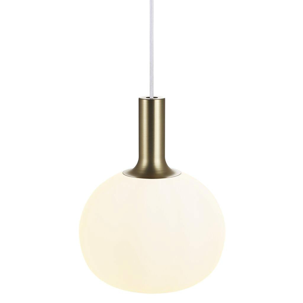 Buy Pendant Lights Australia Alton 1 Light Medium Pendant Black/Brass &  Opal white - 47313001