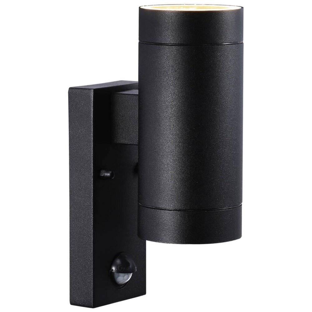 Buy Security Wall Lights Australia Tin Maxi Sensor 2 Light Wall Light Black - 21519103