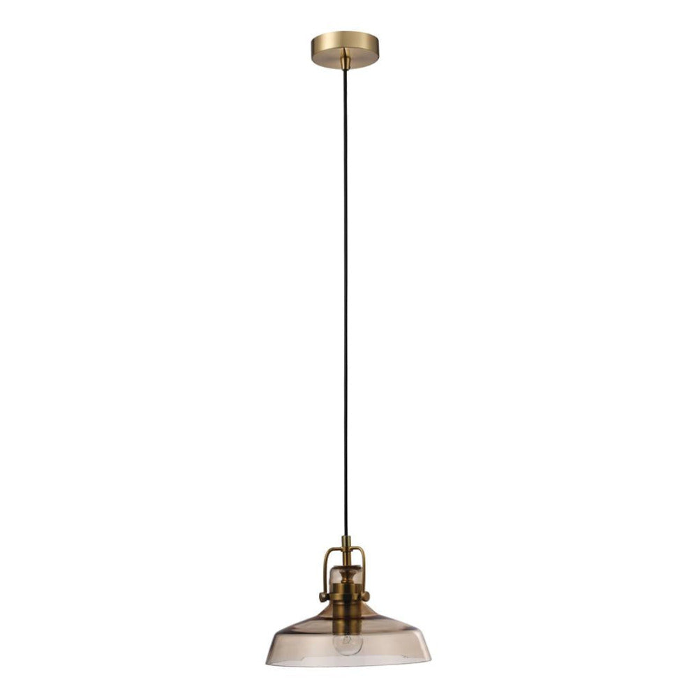 Buy Pendant Lights Australia Hoist Pendant Light W240mm Amber Glass - 22733