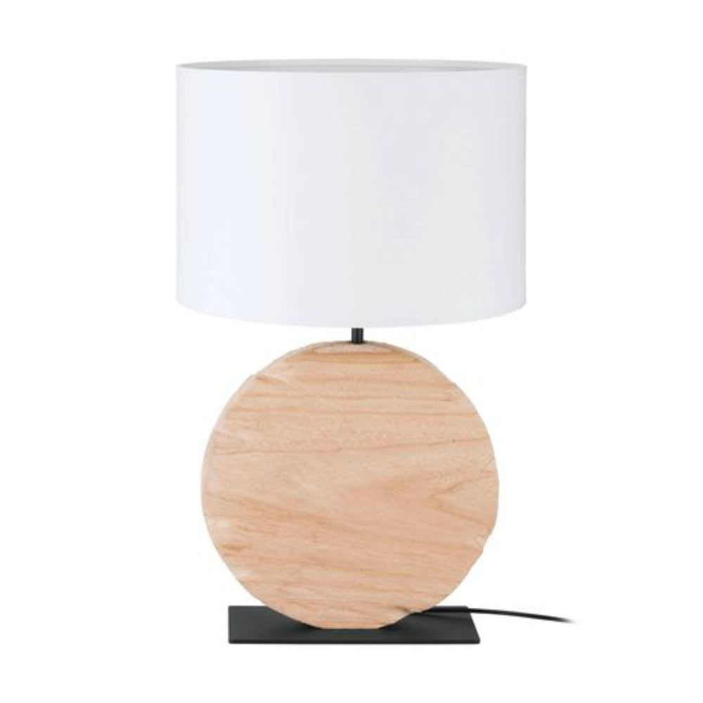 Buy Table Lamps Australia Contessore Table Lamp H635mm Black Steel Brown Wood - 39916N