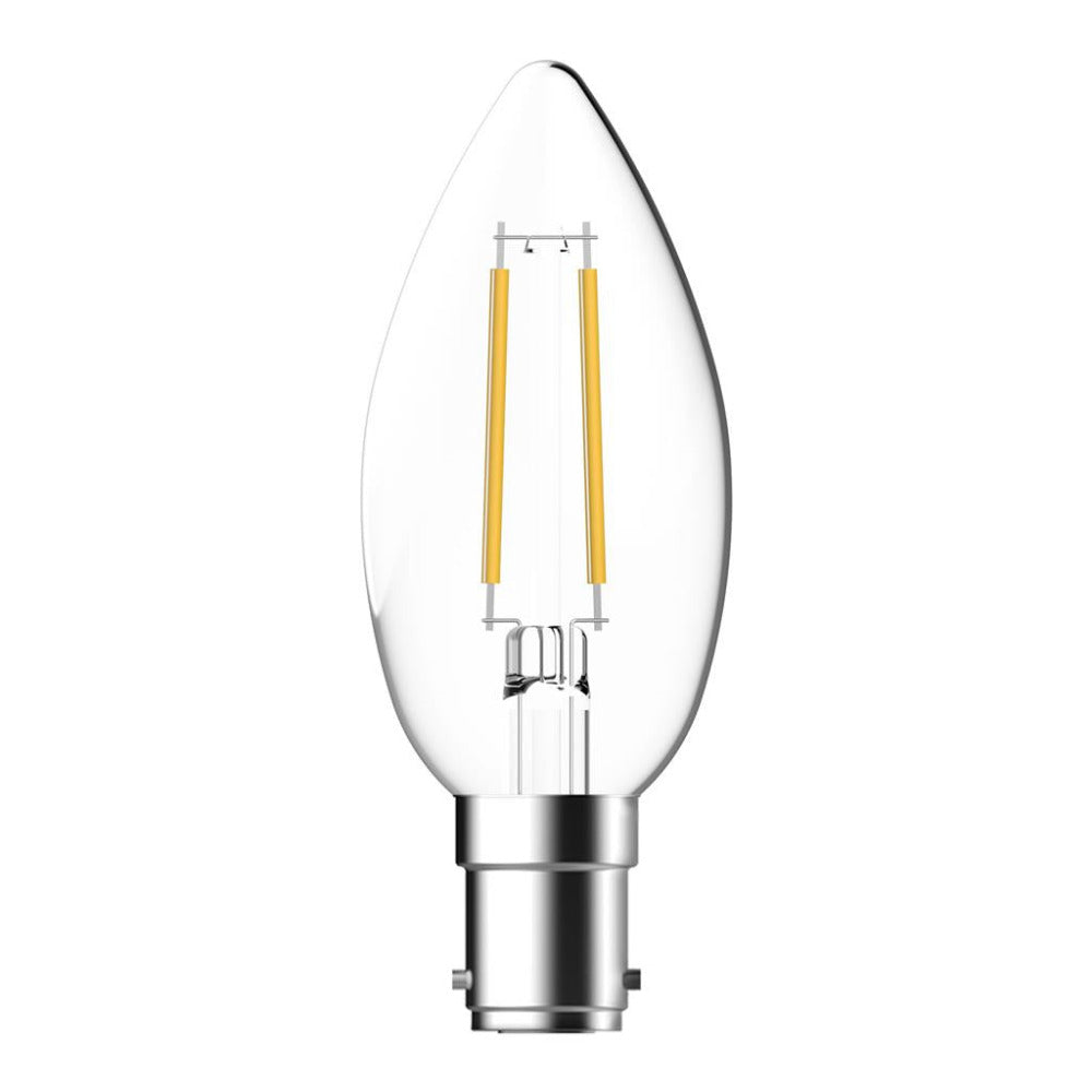Candle LED Filament Globe SBC 240V 4.8W Clear Glass 2700K - 65922