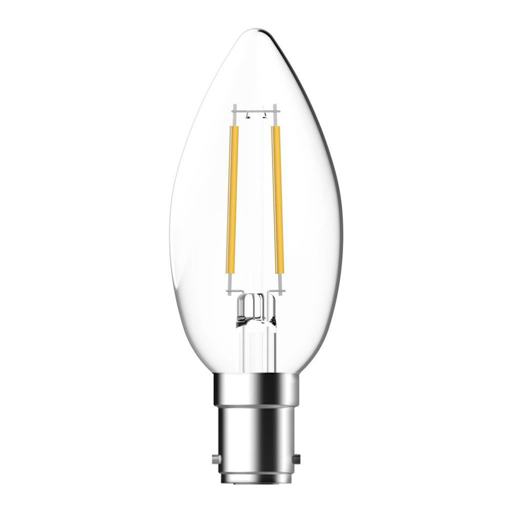 Buy LED Filament Globes Australia Candle LED Filament Globe SBC 240V 4.8W Clear Glass 6500K - 65923