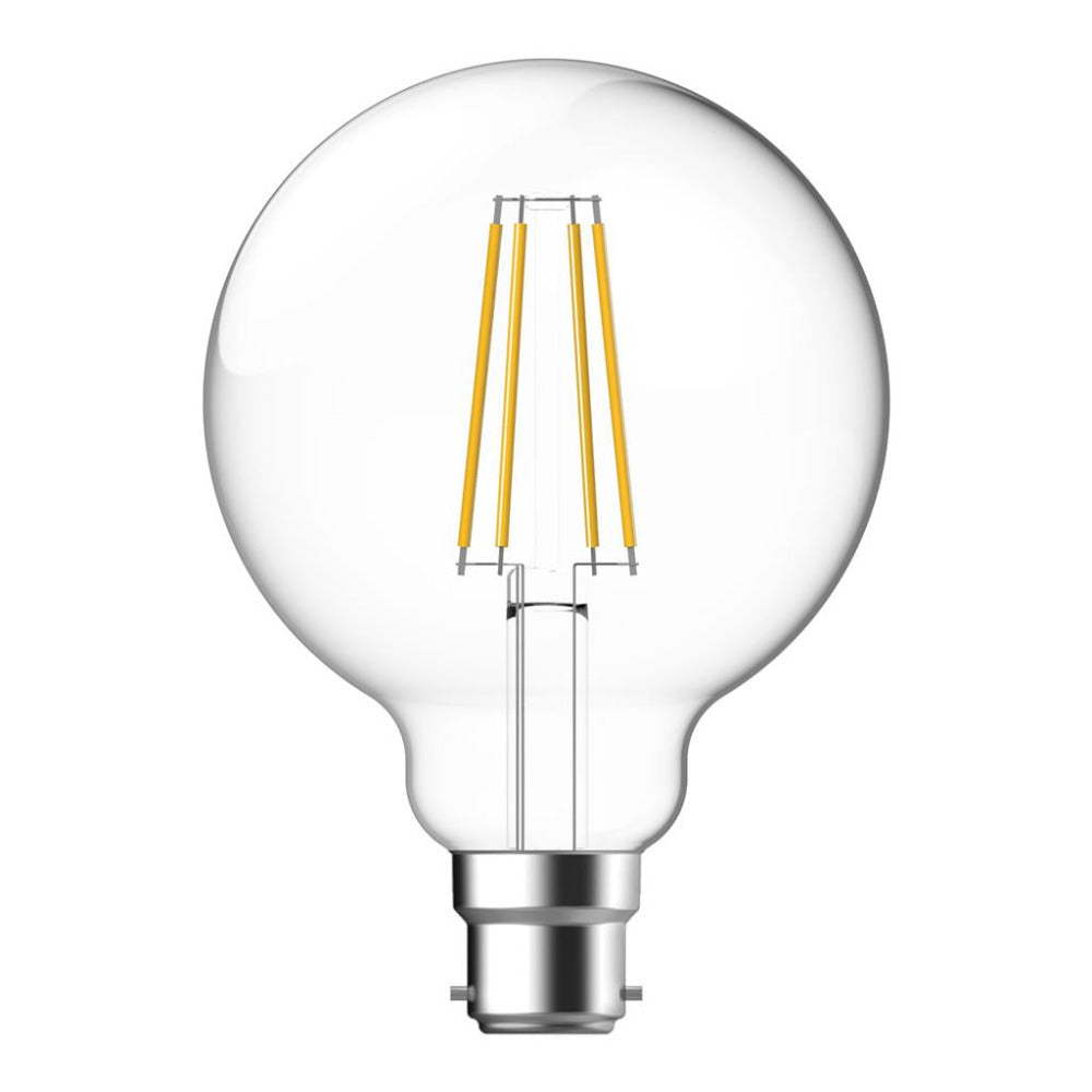 Buy LED Filament Globes Australia G95 LED Filament Globe BC 240V 7.5W Clear Glass 2700K - 65938