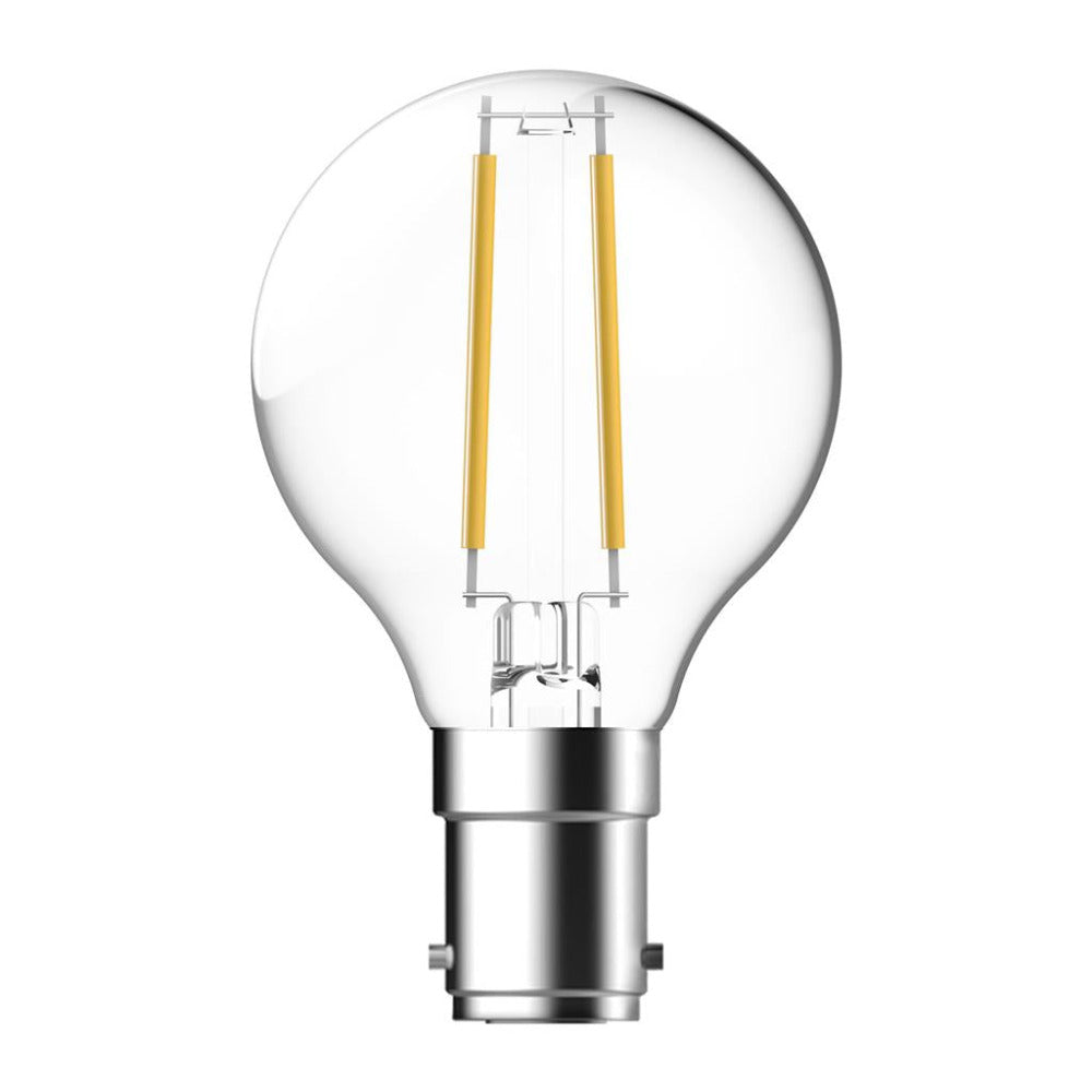 Fancy Round LED Filament Globe SBC 240V 4.8W Clear Glass 2700K - 65928
