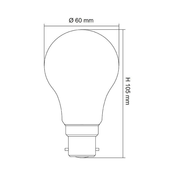 Buy LED Filament Globes Australia LG5 LED Filament Globe 240V 4W BC Opal Polycarbonate 2700K - LG5/27B22D