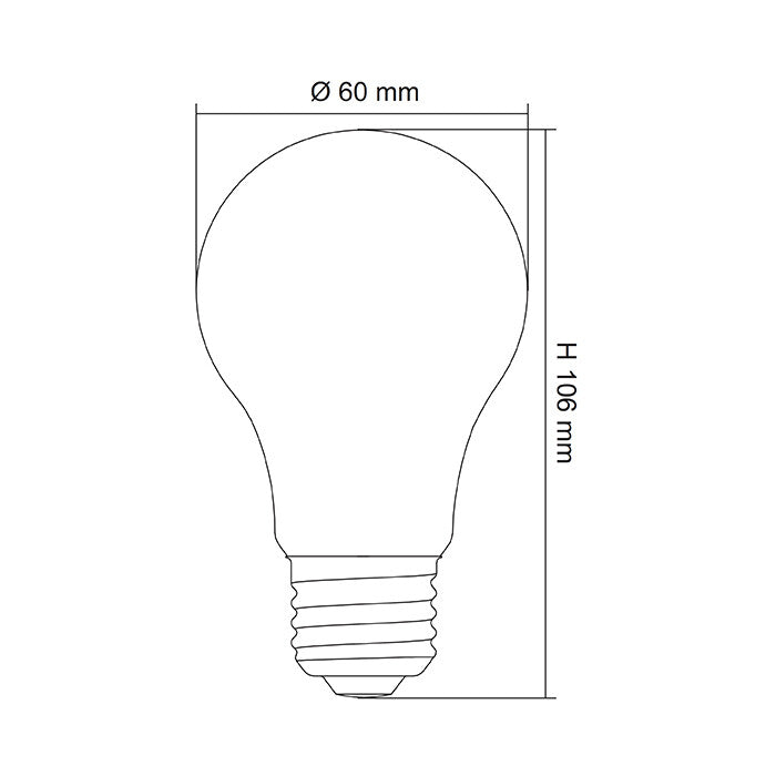 Buy LED Filament Globes Australia LG5 LED Filament Globe 240V 4W ES Opal Polycarbonate 2700K - LG5/27E27D