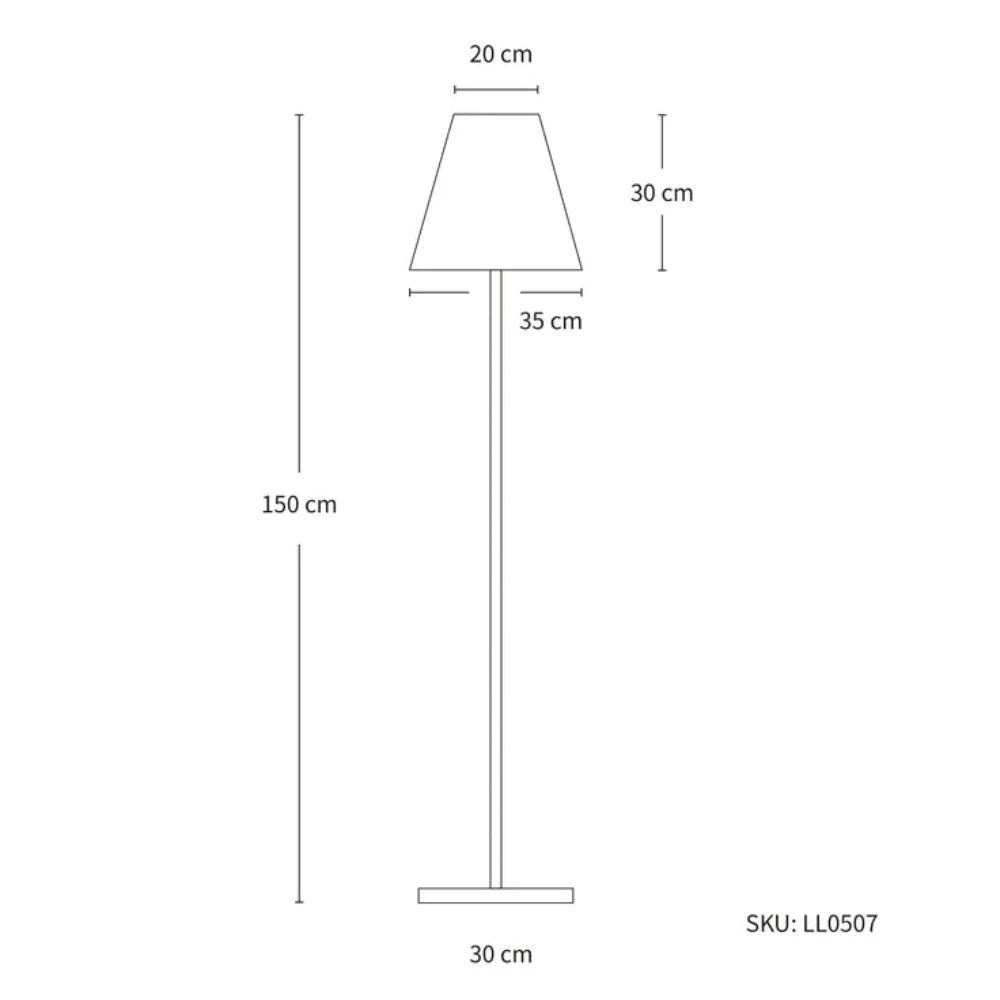 Buy Floor Lamps Australia LED Floor Lamp 5V Battery White Metal 3000K & RGB - LL0507