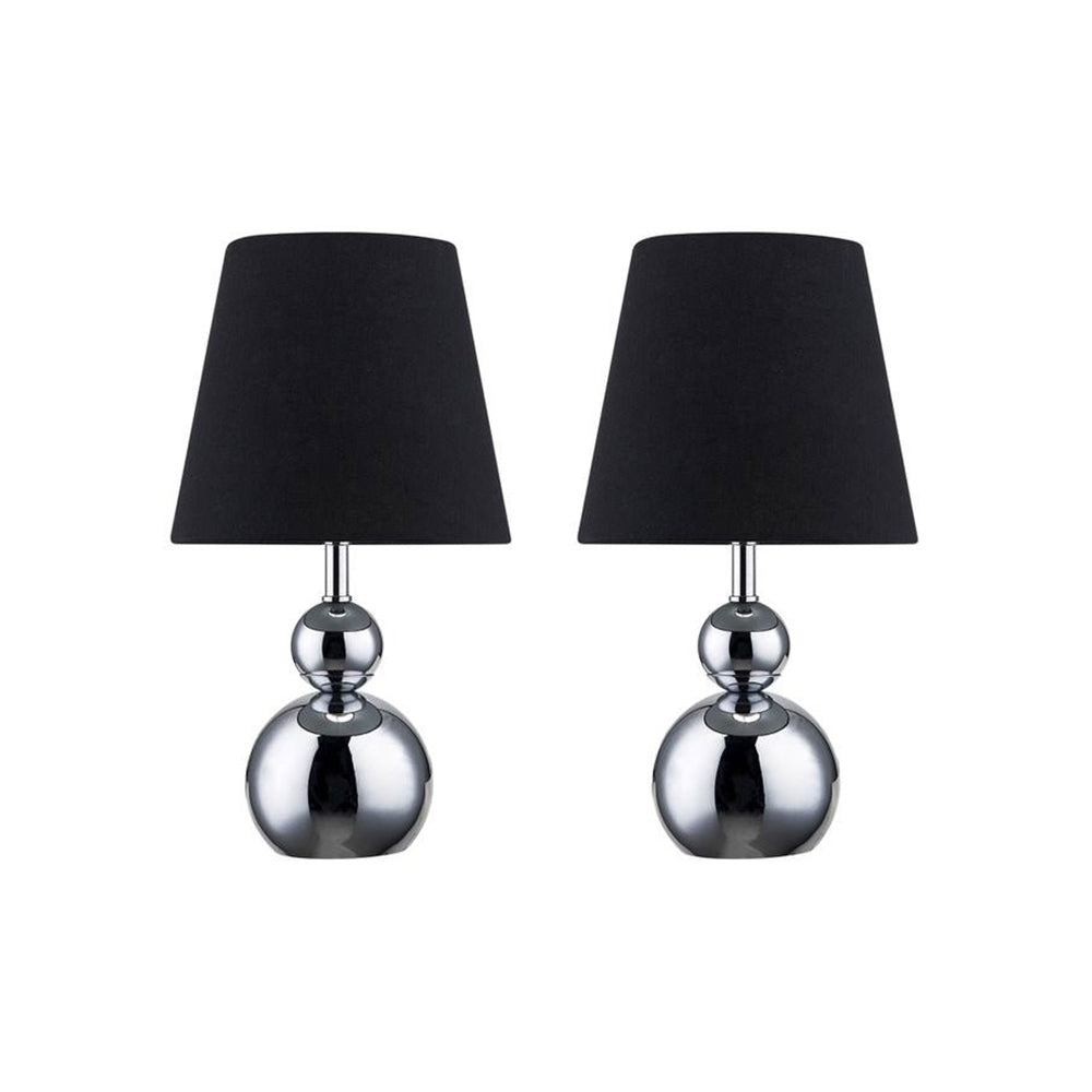 Buy Table Lamps Australia Hulu Set of 2 Table Lamp 2 Lights Black Fabric - LL-27-0230B