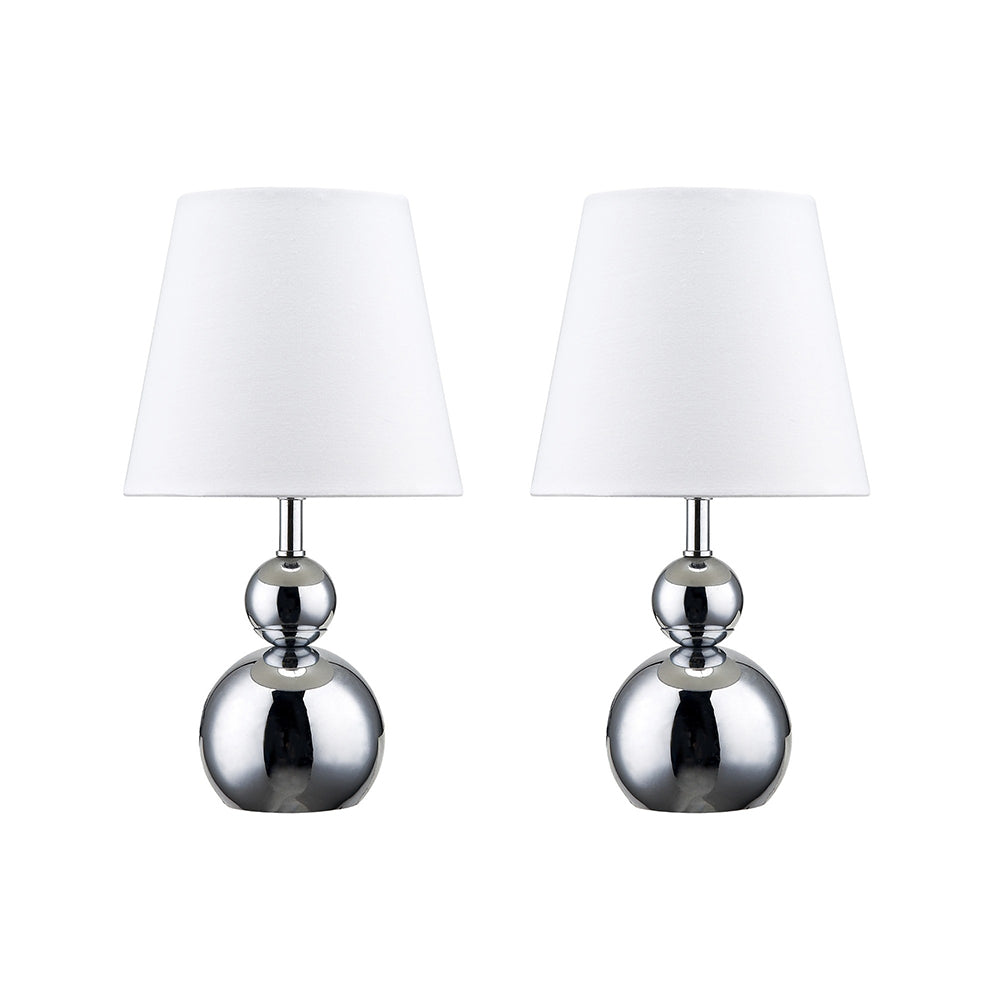 Buy Table Lamps Australia Hulu Set of 2 Table Lamp 2 Lights White Fabric - LL-27-0230W