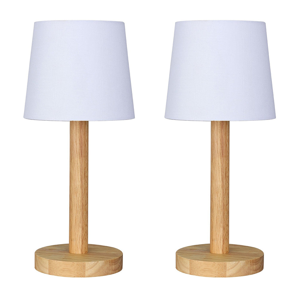 Buy Table Lamps Australia Sandy Set of 2 Table Lamp White Fabric - LL-27-0231