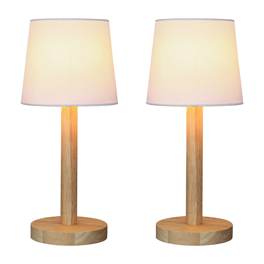 Buy Table Lamps Australia Sandy Set of 2 Table Lamp White Fabric - LL-27-0231