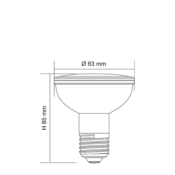 Buy LED Globes Australia LED Globe 240V 7W ES Opal Polycarbonate 3000K - LPAR20 WW