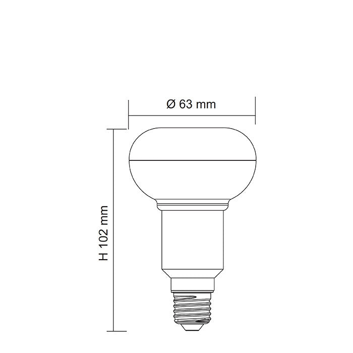 Buy LED Globes Australia LED Globe 240V 8W ES Opal Polycarbonate 6000K - LR63DL