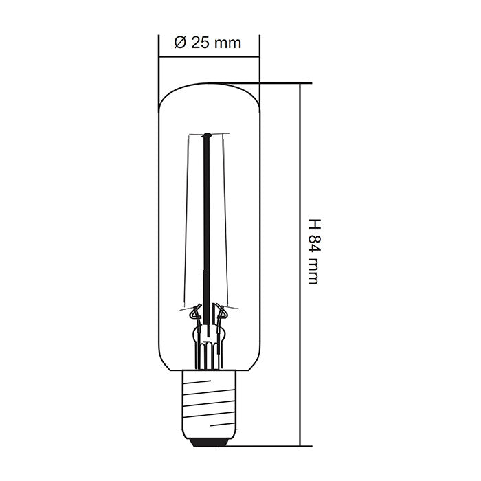 Buy LED Filament Globes Australia LT25 LED Filament Globe 240V 2W SES Clear Glass 3000K - LT25F830E14