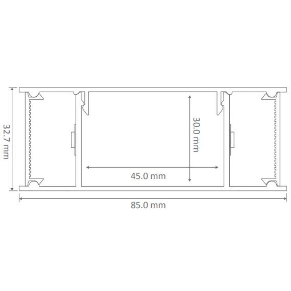 Buy Wall Sconce Australia Lumaline Up & Down Wall Sconce W600mm Aluminium 4000K - 23602