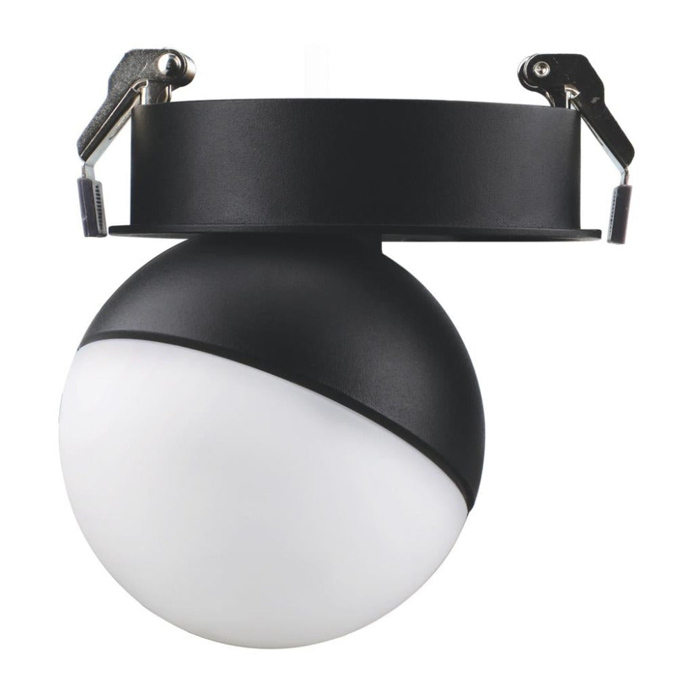 Buy Recessed LED Downlights Australia Moon Recessed LED Downlight Opal Black 3CCT - 22806