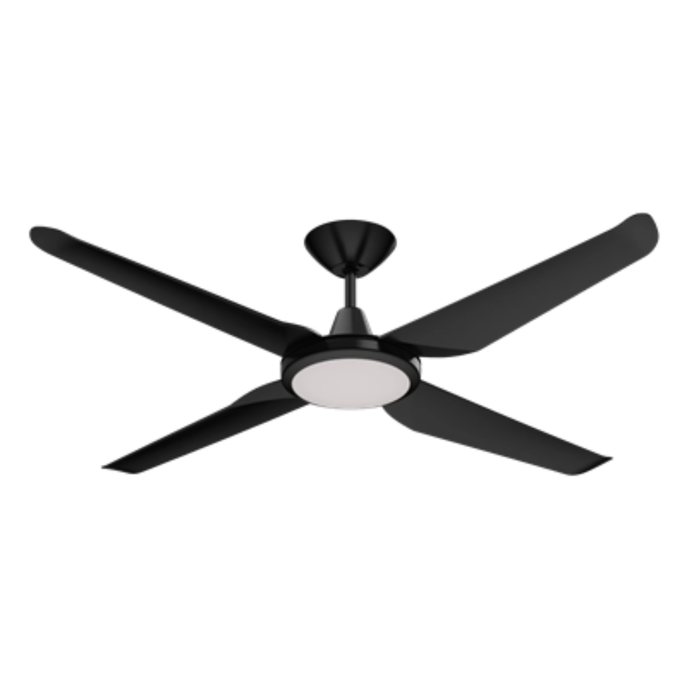 Buy DC Ceiling Fans With Light Australia Motion DC Ceiling Fan 52" Black LED Light White - 60050