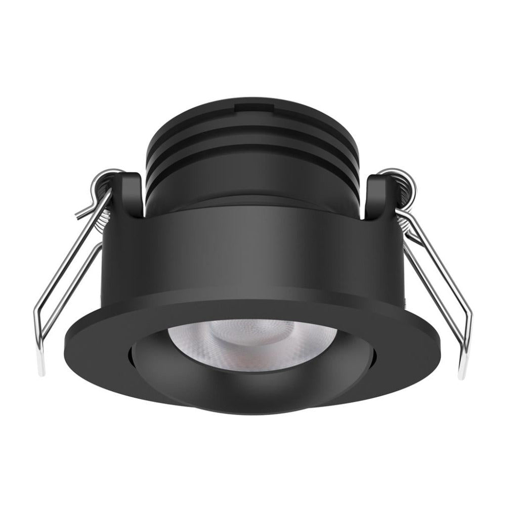 Buy Recessed LED Downlights Australia Pico Recessed LED Downlight W50mm 3W Black 3CCT - 21577