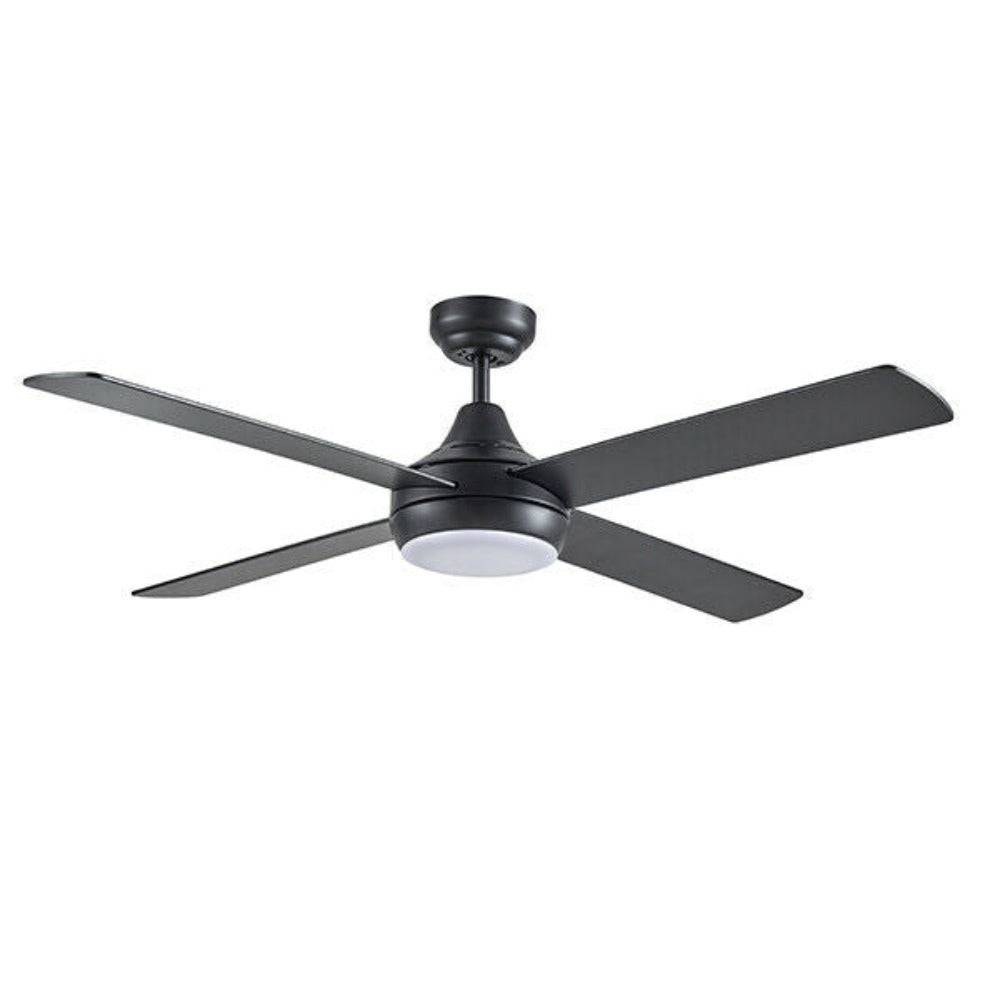 Buy DC Ceiling Fans With Light Australia Four Seasons Link 48" 4 Blade DC Remote Control Ceiling Fan 15W LED Tricolour Light  Matt Black - FSLDC1243MR