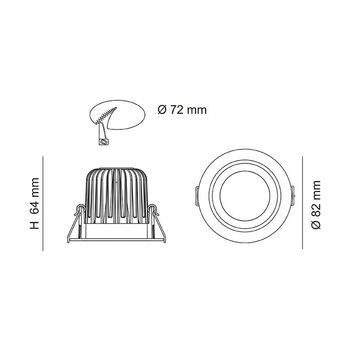 Buy Recessed LED Downlights Australia Ecostar Recessed LED Downlight 9W White Aluminium 3 CCT - S9045TC/WH