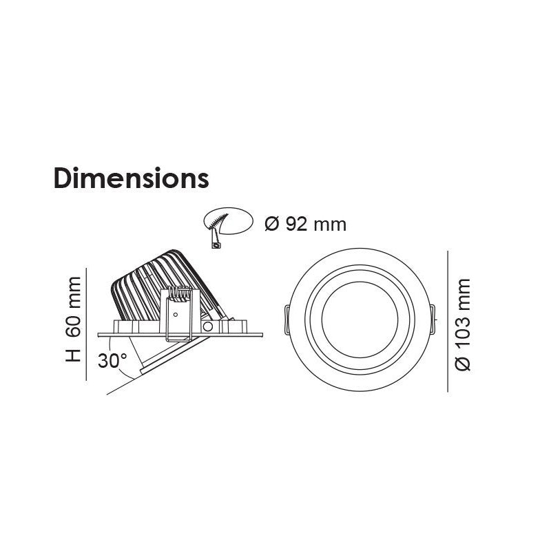 Buy Recessed LED Downlights Australia Ecostar Recessed LED Downlight 9W Satin Nickel Aluminium 3 CCT - S9046TC/SN