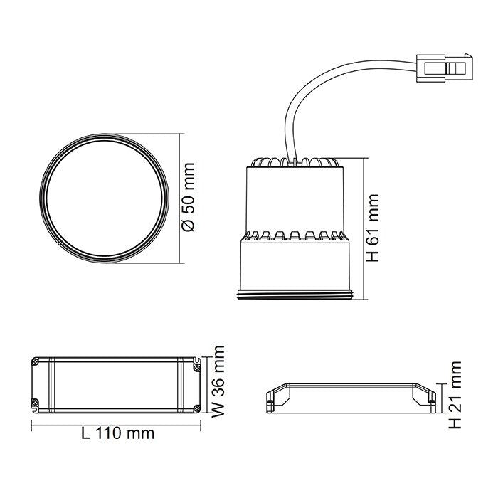 Buy LED Modules Australia Unifit LED Mpdule 9W Aluminium 3000K - S9053WP/SFI