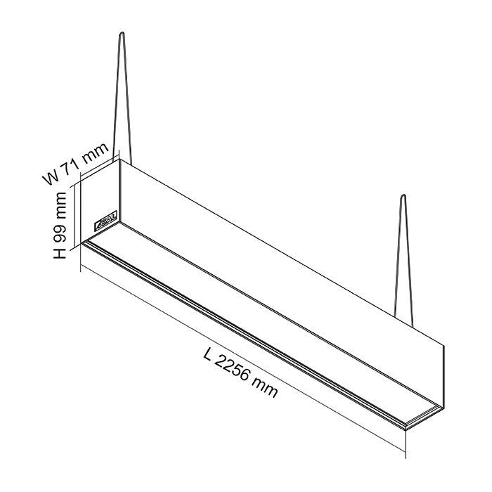 Buy LED Linear Lights Australia Titan LED Linear Light 80W White Aluminium TRI Colour - S9776/80TC