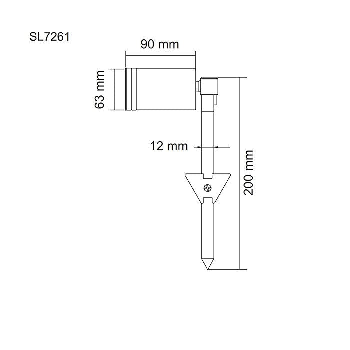 NEWPORT SL7261 12V Spike Light Anodised Silver IP54 - SL7261 AS