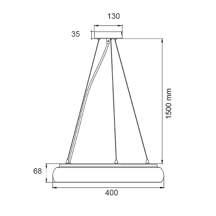 Buy LED Pendants Australia Halo LED Pendant Black Polycarbonate 3000K - SPL3000/40WW