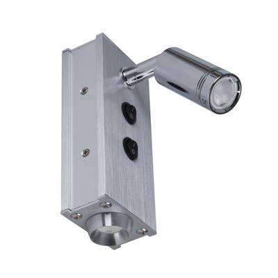 Buy Bedside Reading Lights Australia TENNISON-1 2 X 3W Internal Bed Head Wall Light with adjustable spot - 19350