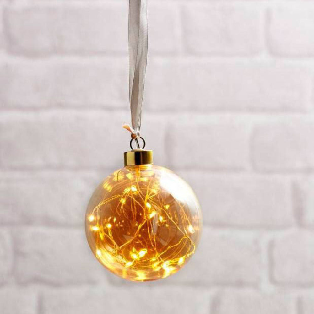 Buy Christmas Lights Australia XMAS Glow Hang Ball DEC Amber/Copper - 410588