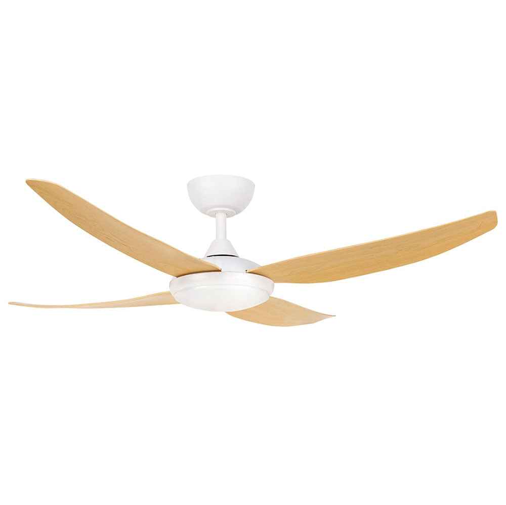 Buy DC Ceiling Fans With Light Australia AMARI DC Ceiling Fan 52" Oak LED Light Matt White - 21721/37